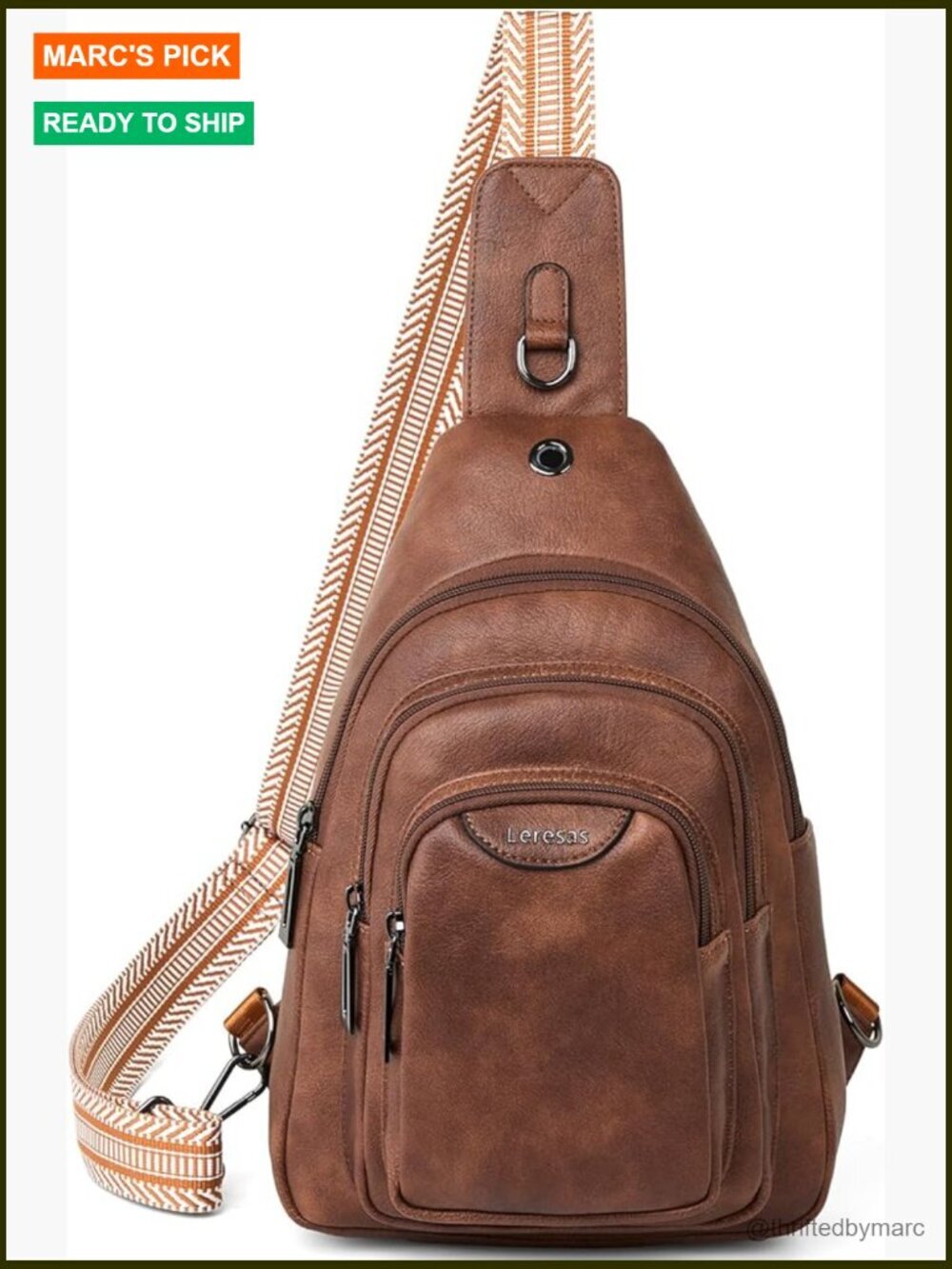 10L Anti-Theft Crossbody Sling Bag Fanny Pack Vegan Leather Travel Purse